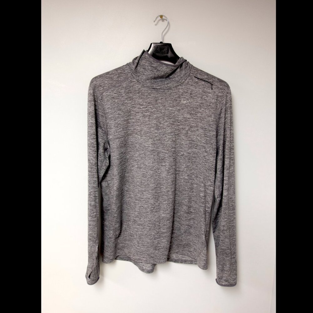 Nike Running Element Hooded Long Sleeve Pullover Grey